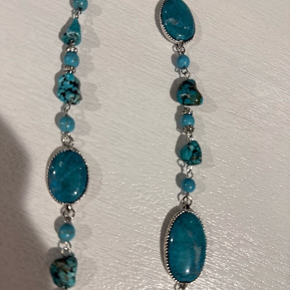 Stauer Caribbean Larimar 36” Station Turquoise Necklace NIB - Picture 12 of 13